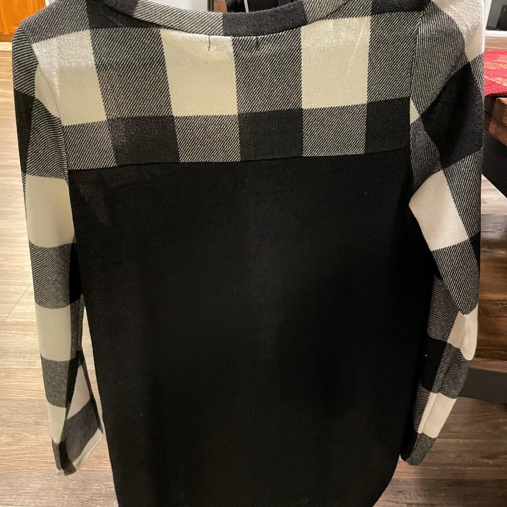 long sleeve color block shirt